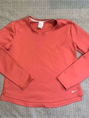 Nike Coral/Salmon Long Sleeve Therma-FIT Top